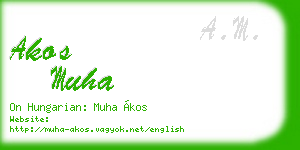akos muha business card